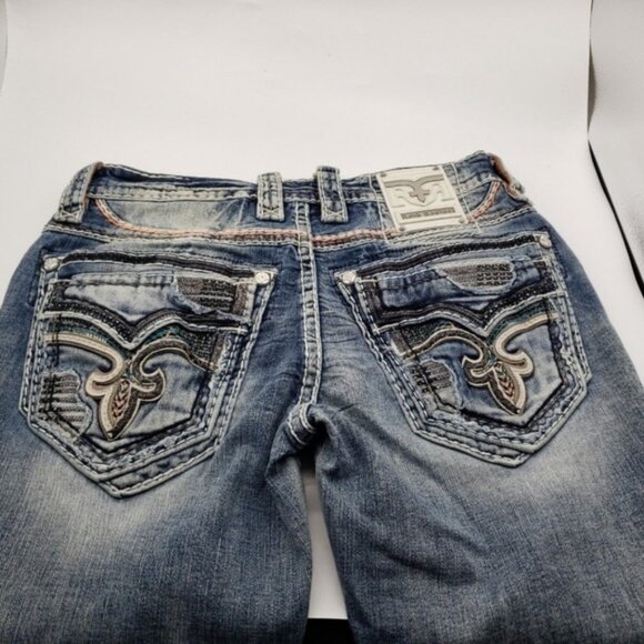 Rock Revival Men's Jeans "Fincher" Slim Boot - Picture 3 of 12